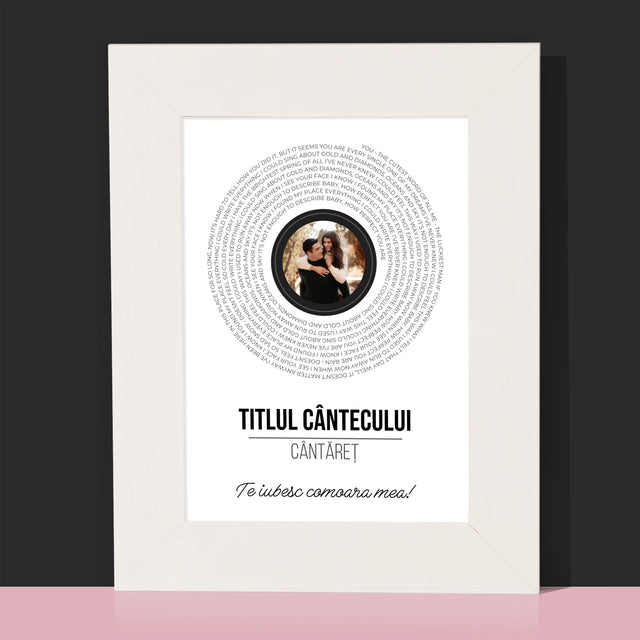 Fotografie Si Semnătură: Textul Cântecului Pe Disc - Ramă Pentru Fotografii (Horizontală)