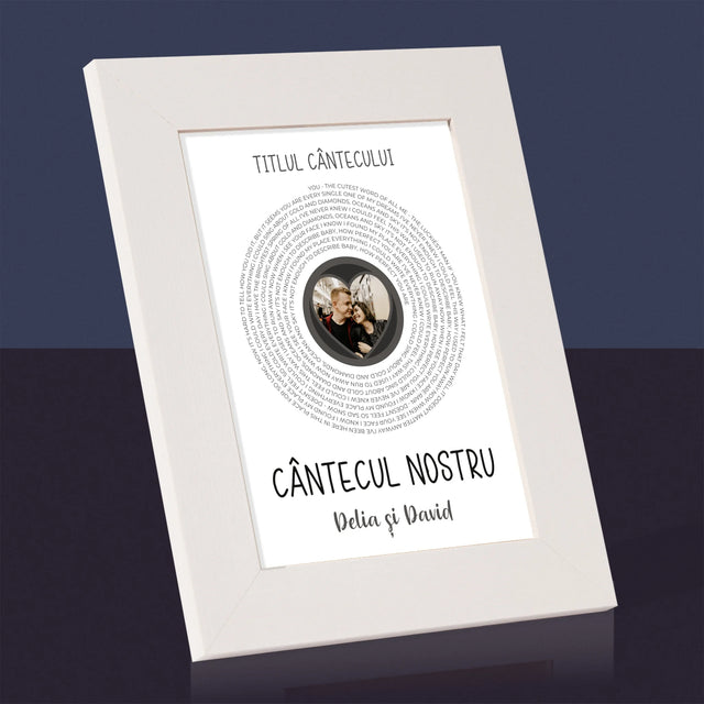 Fotografie Si Semnătură: Cântecul Nostru Cu Text - Ramă Pentru Fotografii (Horizontală)