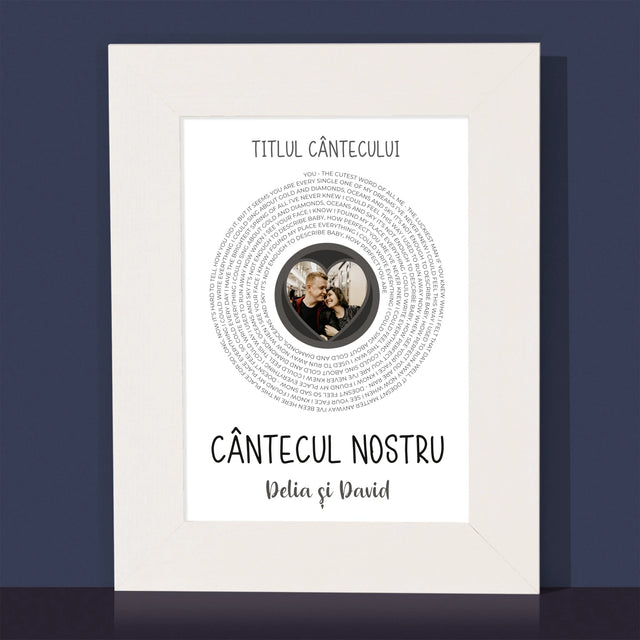 Fotografie Si Semnătură: Cântecul Nostru Cu Text - Ramă Pentru Fotografii (Horizontală)