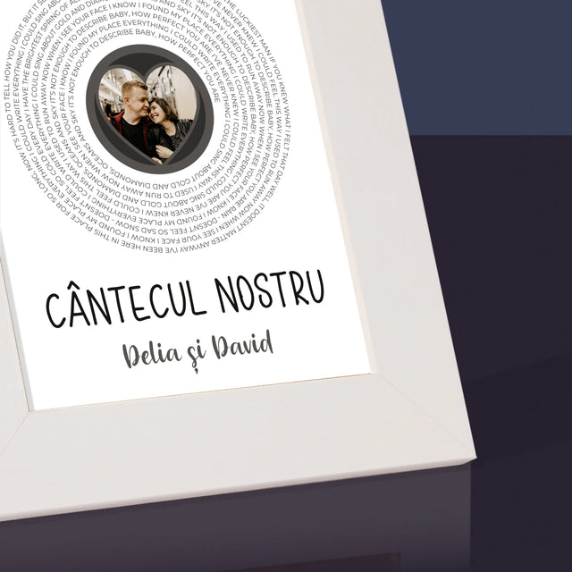 Fotografie Si Semnătură: Cântecul Nostru Cu Text - Ramă Pentru Fotografii (Horizontală)