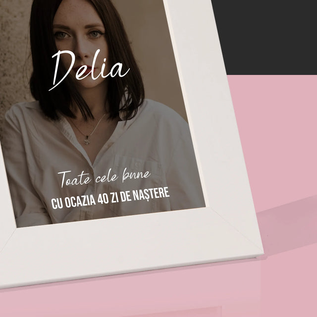 Fotografie Si Semnătură: A 40 Zi De Naștere Toate Cele Bune - Ramă Pentru Fotografii (Horizontală)