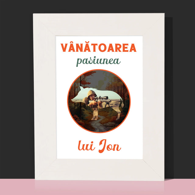 Fotografie Si Semnătură: Pasiune De Vânătoare - Ramă Pentru Fotografii (Horizontală)