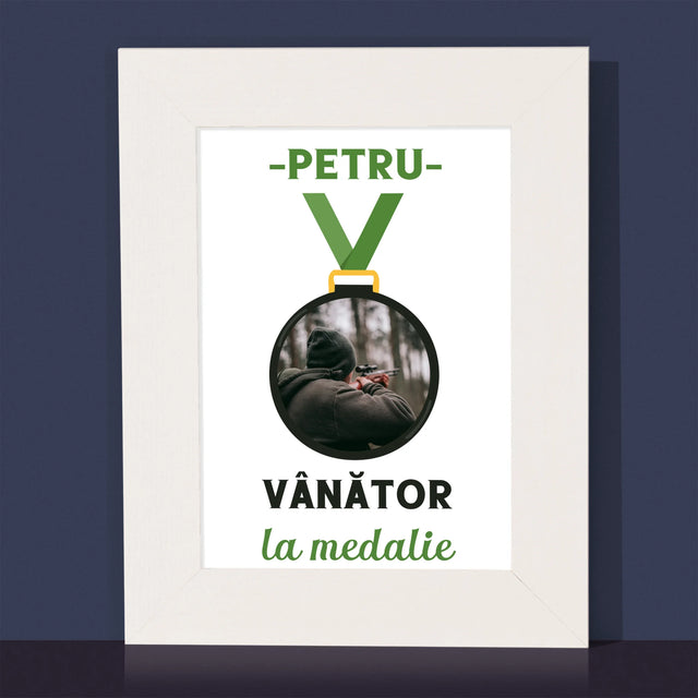Fotografie Si Semnătură: Vânător La Medalie - Ramă Pentru Fotografii (Horizontală)
