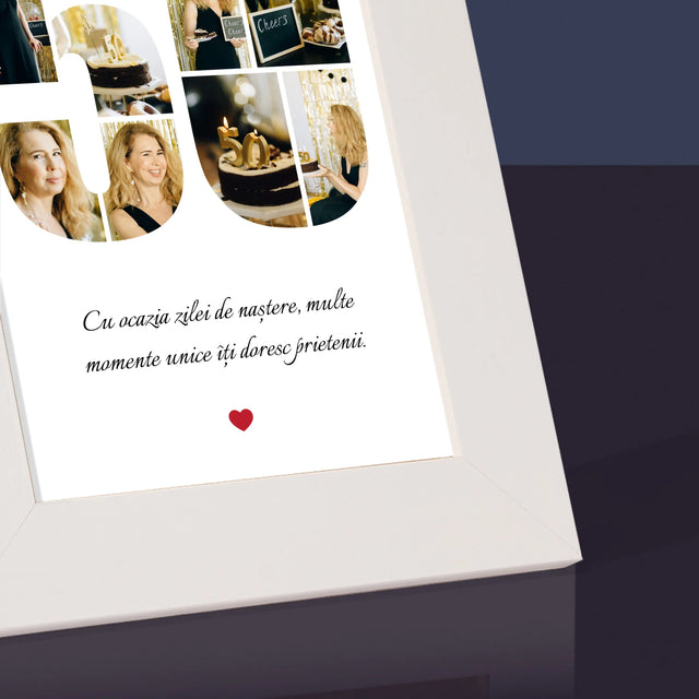 Formă Din Fotografii: A 50 Zi De Naștere - Ramă Pentru Fotografii (Horizontală)