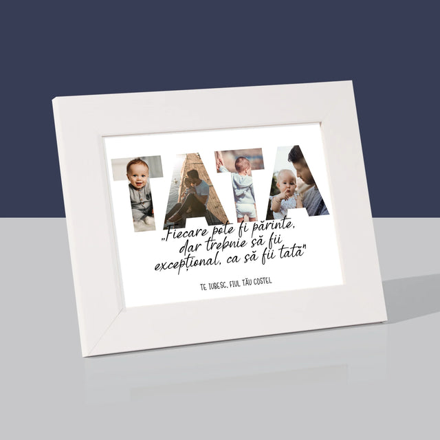 Cuvânt Din Fotografii: Tatăl Meu Excepțional - Ramă Pentru Fotografii (Verticală)