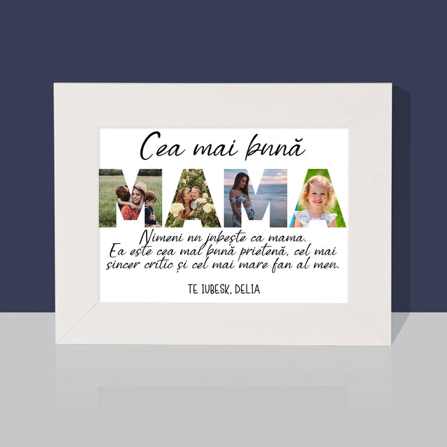 Cuvânt Din Fotografii: Cea Mai Excelentă Mamă Din Lume - Ramă Pentru Fotografii (Verticală)