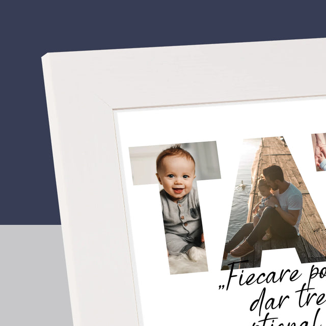 Cuvânt Din Fotografii: Tatăl Meu Excepțional - Ramă Pentru Fotografii (Verticală)