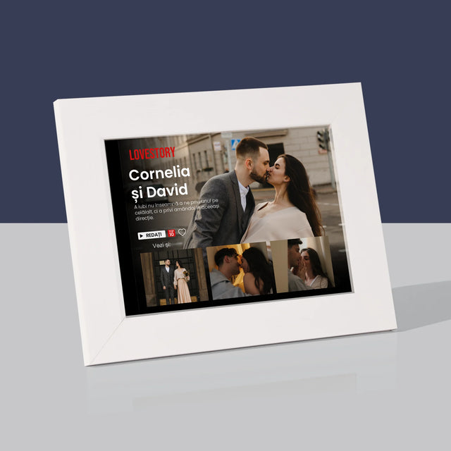 Colaj De Fotografii: Istorie De Dragoste - Ramă Pentru Fotografii (Verticală)