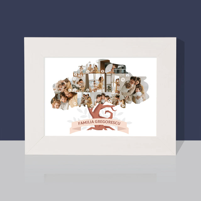 Formă Din Fotografii: Copac Familial Din Fotografii - Ramă Pentru Fotografii (Verticală)