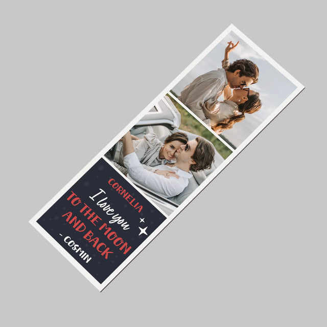 Colaj De Fotografii: To The Moon And Back - Magnet Pe Fregider