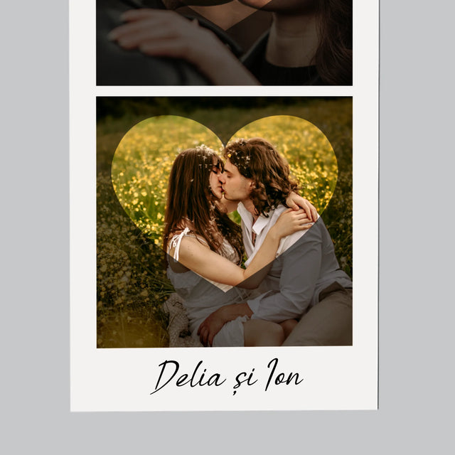 Fotografie Si Semnătură: Îndrăgostiții Inimă - Magnet Pe Fregider