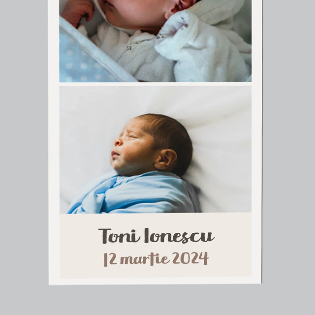 Colaj De Fotografii: Nașterea Unui Copil - Magnet Pe Fregider