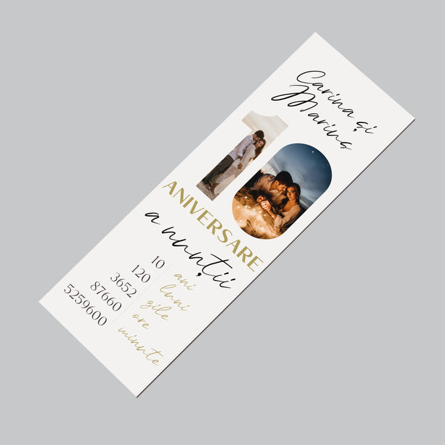 Cuvânt Din Fotografii: A 10-A Aniversare A Nunții - Magnet Pe Fregider