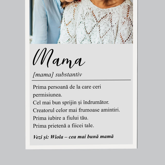 Fotografie Si Semnătură: Definiția Mamei - Magnet Pe Fregider