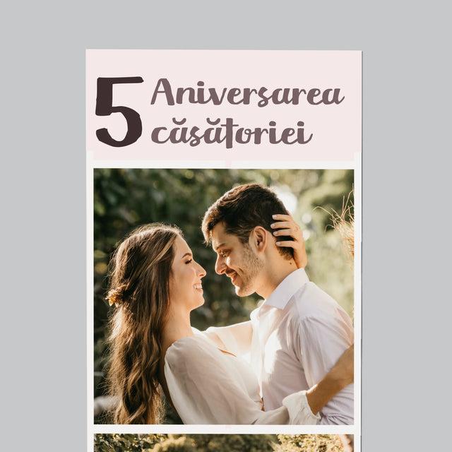 Colaj De Fotografii: A 5-A Aniversare A Nunții - Magnet Pe Fregider