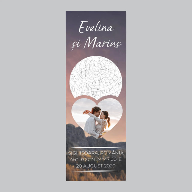 Harta Stelelor: Un Cuplu Îndrăgostit În Munți - Magnet Pe Fregider