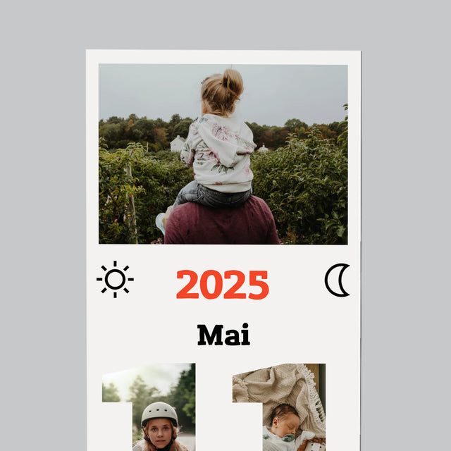 Cuvânt Din Fotografii: Felicitare Calendar Ziua Tatălui - Magnet Pe Fregider