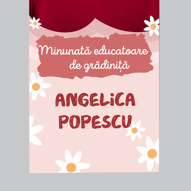 Fotografie Si Semnătură: Minunată Educatoare De Grădiniță - Magnet Pe Fregider