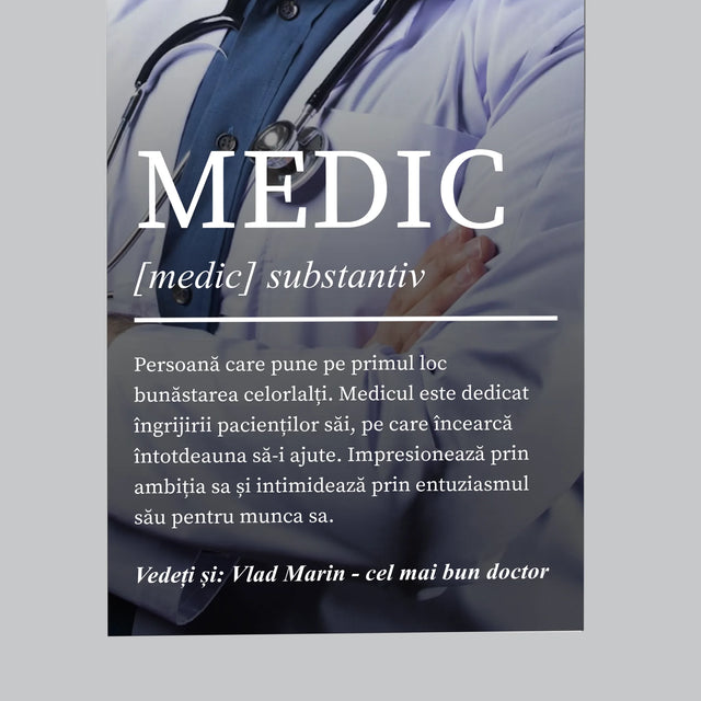 Fotografie Si Semnătură: Definiția Medicului - Magnet Pe Fregider