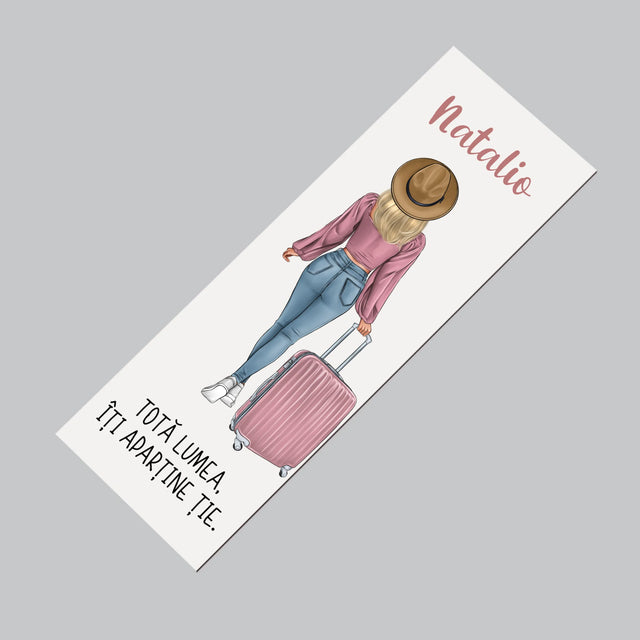 Creator De Personaj: Fată Călătoare - Magnet Pe Fregider