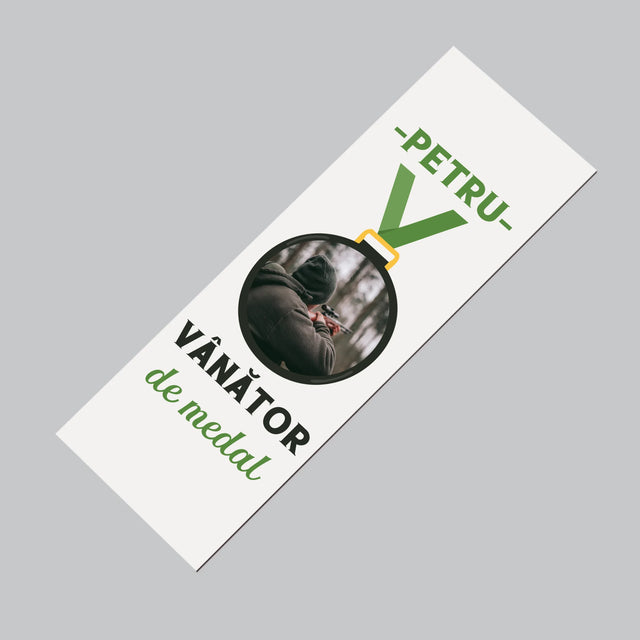 Fotografie Si Semnătură: Vânător La Medalie - Magnet Pe Fregider