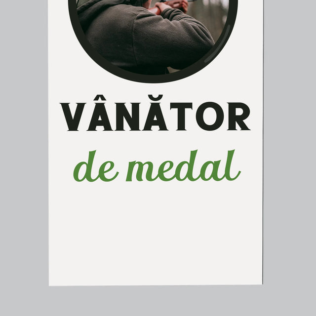 Fotografie Si Semnătură: Vânător La Medalie - Magnet Pe Fregider
