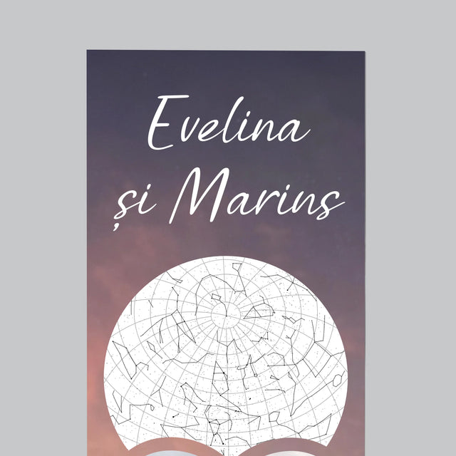 Harta Stelelor: Un Cuplu Îndrăgostit În Munți - Magnet Pe Fregider