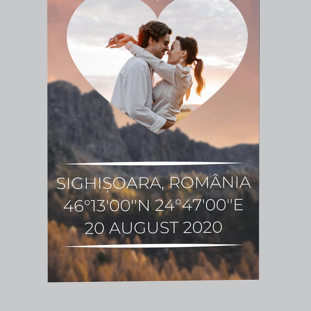 Harta Stelelor: Un Cuplu Îndrăgostit În Munți - Magnet Pe Fregider