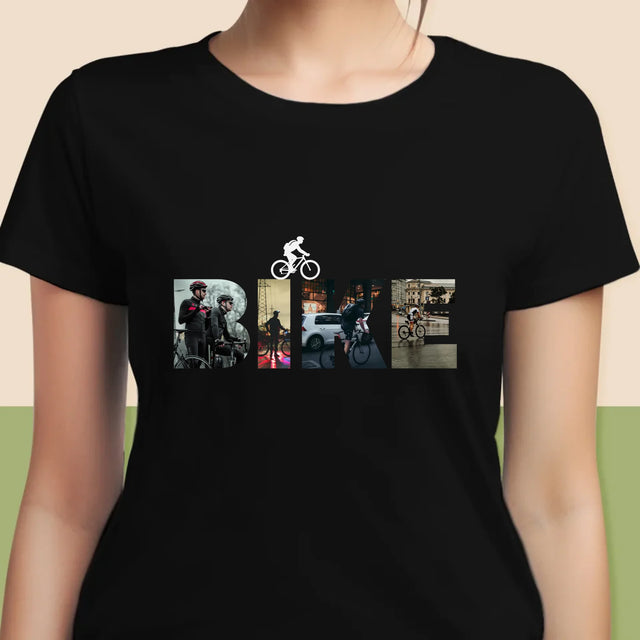 Cuvânt Din Fotografii: Bike - Tricou Pentru Femei