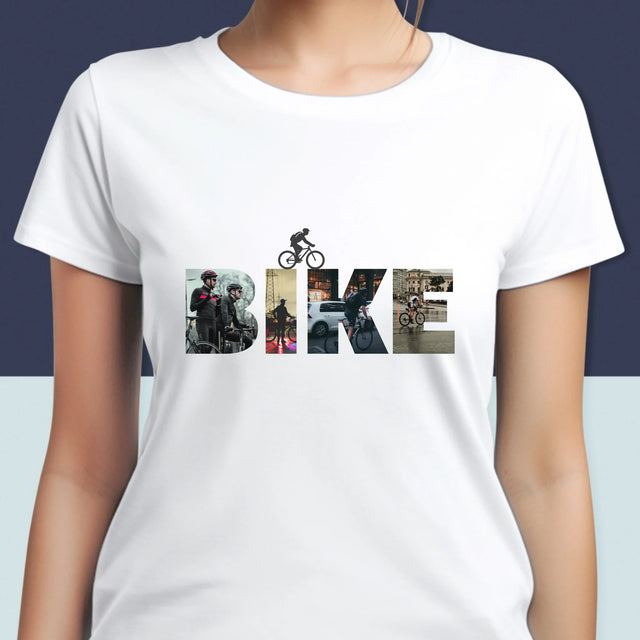 Cuvânt Din Fotografii: Bike - Tricou Pentru Femei