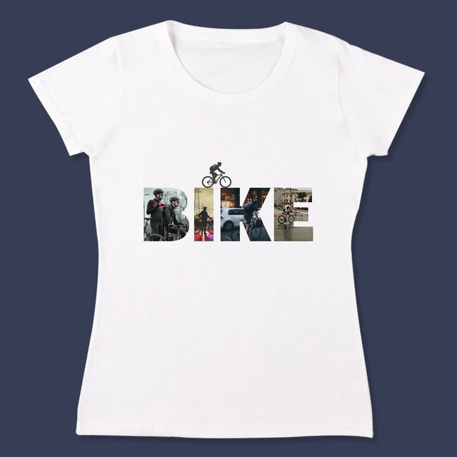 Cuvânt Din Fotografii: Bike - Tricou Pentru Femei