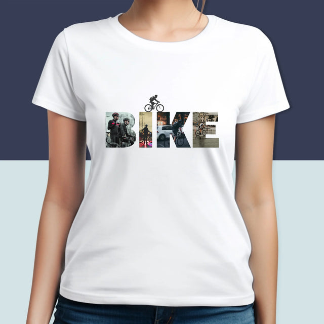 Cuvânt Din Fotografii: Bike - Tricou Pentru Femei