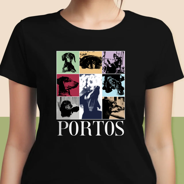 Colaj De Fotografii: Cățeluș Ca Taylor - Tricou Pentru Femei