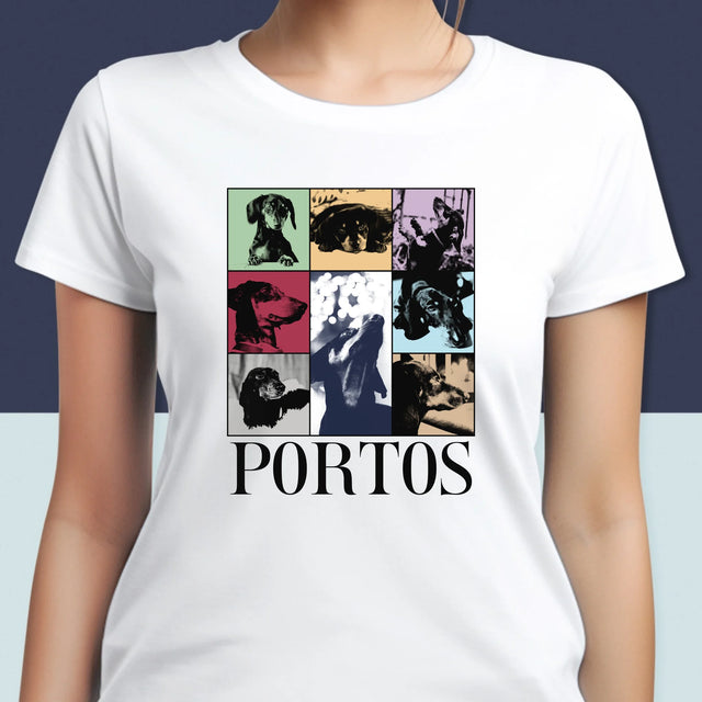 Colaj De Fotografii: Cățeluș Ca Taylor - Tricou Pentru Femei