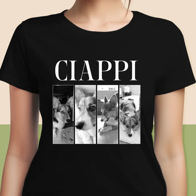 Colaj De Fotografii: Bootleg Clasic Cu Cățeluș - Tricou Pentru Femei
