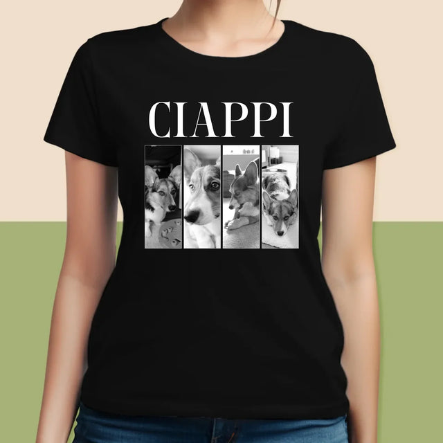 Colaj De Fotografii: Bootleg Clasic Cu Cățeluș - Tricou Pentru Femei