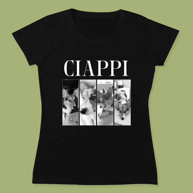 Colaj De Fotografii: Bootleg Clasic Cu Cățeluș - Tricou Pentru Femei