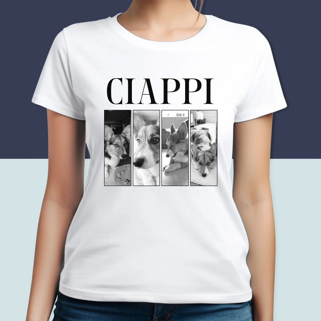 Colaj De Fotografii: Bootleg Clasic Cu Cățeluș - Tricou Pentru Femei