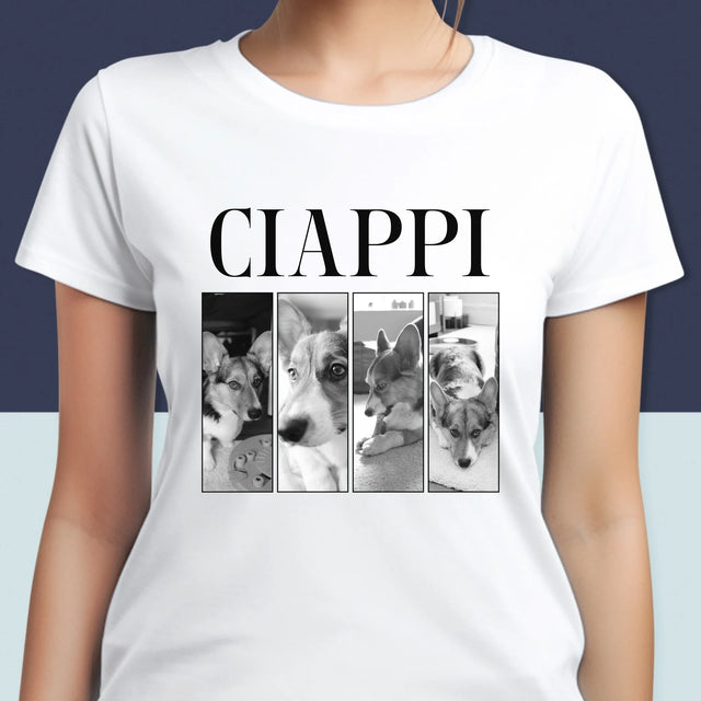 Colaj De Fotografii: Bootleg Clasic Cu Cățeluș - Tricou Pentru Femei
