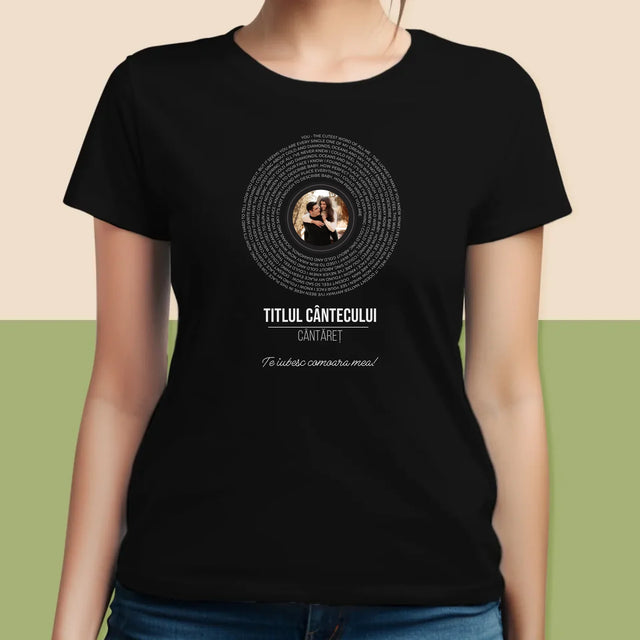 Fotografie Si Semnătură: Textul Cântecului Pe Disc - Tricou Pentru Femei