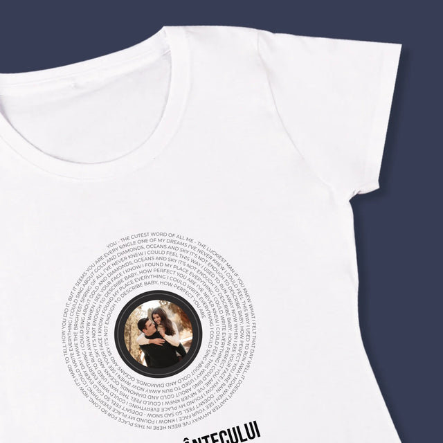 Fotografie Si Semnătură: Textul Cântecului Pe Disc - Tricou Pentru Femei