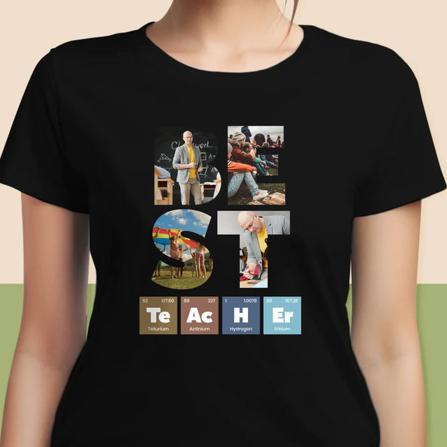 Cuvânt Din Fotografii: Best Teacher Elemente Chimice - Tricou Pentru Femei