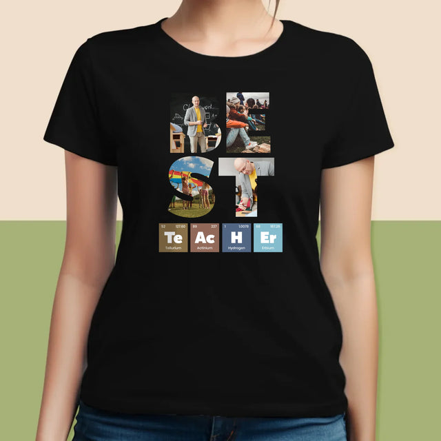 Cuvânt Din Fotografii: Best Teacher Elemente Chimice - Tricou Pentru Femei