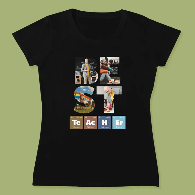 Cuvânt Din Fotografii: Best Teacher Elemente Chimice - Tricou Pentru Femei