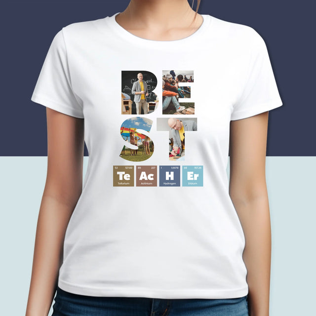 Cuvânt Din Fotografii: Best Teacher Elemente Chimice - Tricou Pentru Femei