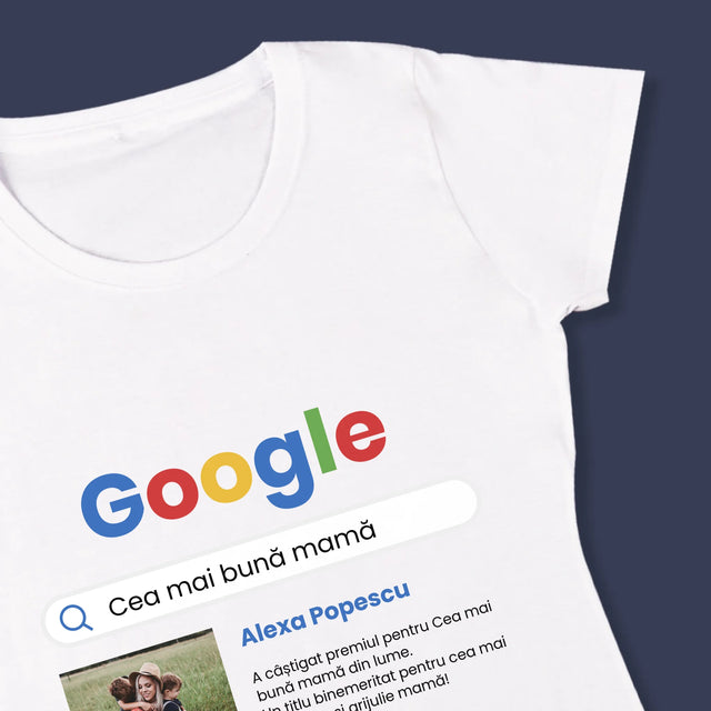 Fotografie Si Semnătură: Cea Mai Bună Mamă Rezultat Google - Tricou Pentru Femei