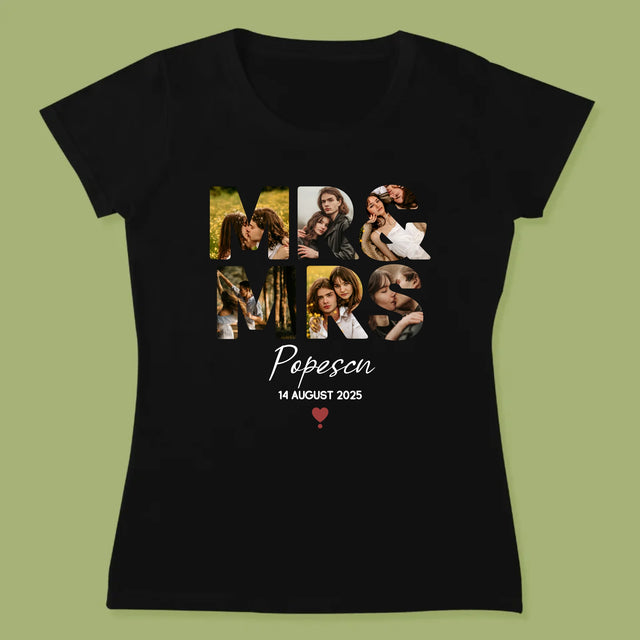 Cuvânt Din Fotografii: Mr&Mrs - Tricou Pentru Femei