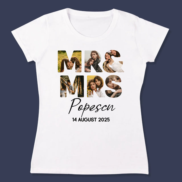 Cuvânt Din Fotografii: Mr&Mrs - Tricou Pentru Femei