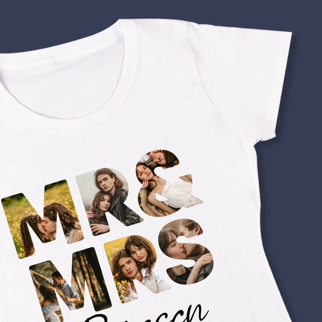 Cuvânt Din Fotografii: Mr&Mrs - Tricou Pentru Femei