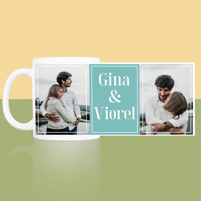 Colaj De Fotografii: Cuplu Nume - Cană